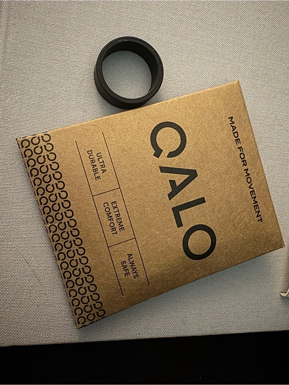 QALO Men's Matte Gunmetal Silicone Ring - Flexible Active Band